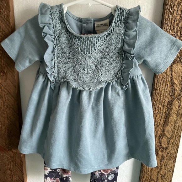 Rachel Zoe Girls Lace Detailed Dress/Tunic & Bonus Rachel Zoe Floral Silky Pants - Picture 3 of 12